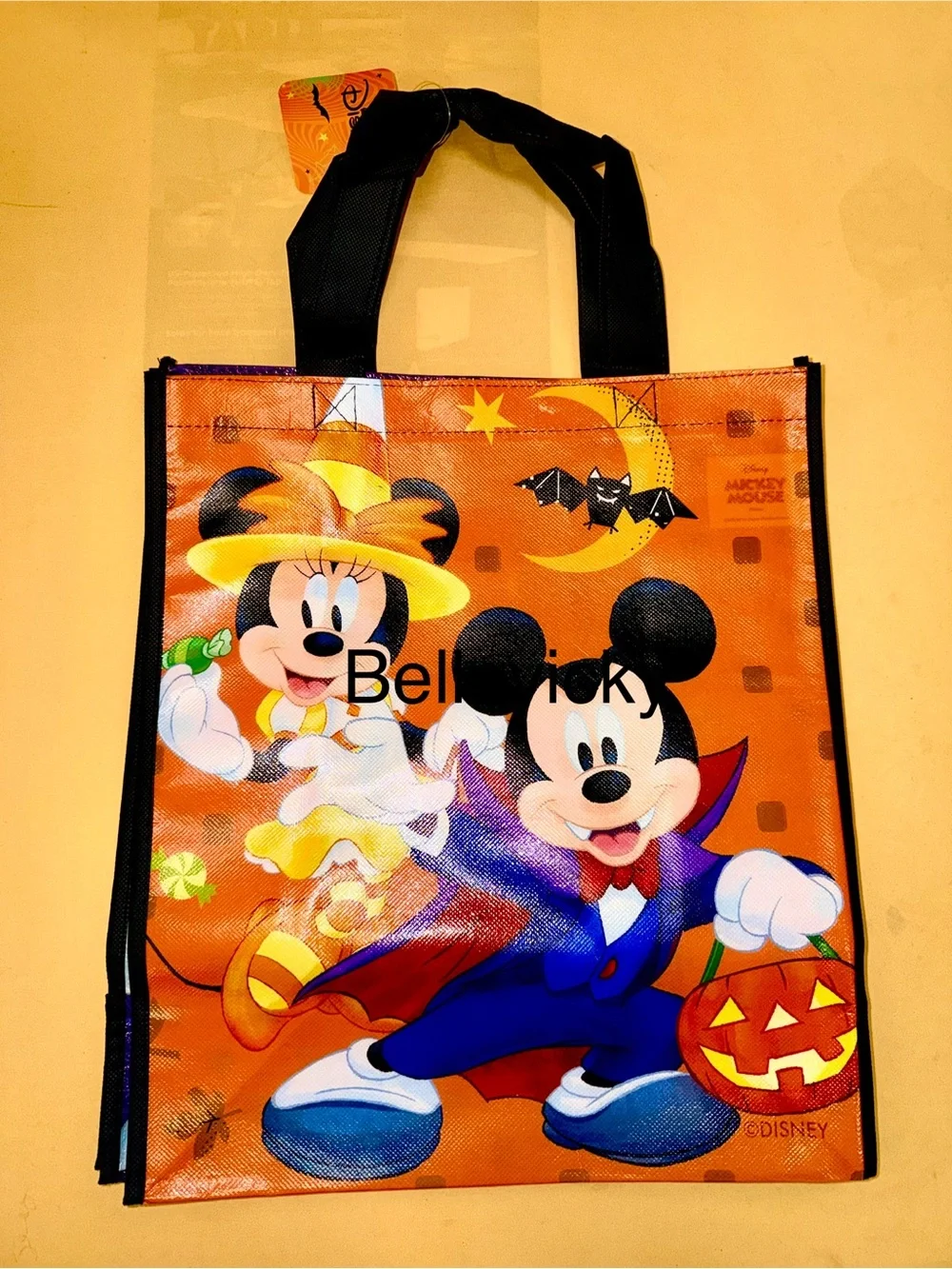 Set of 2 Disney Halloween reusable Bags approx. 13x15x6 inch